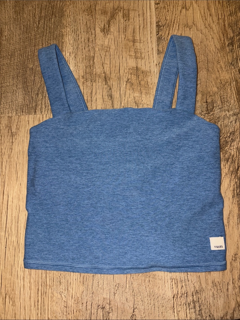 Vuori Heather Blue Cropped Tank
